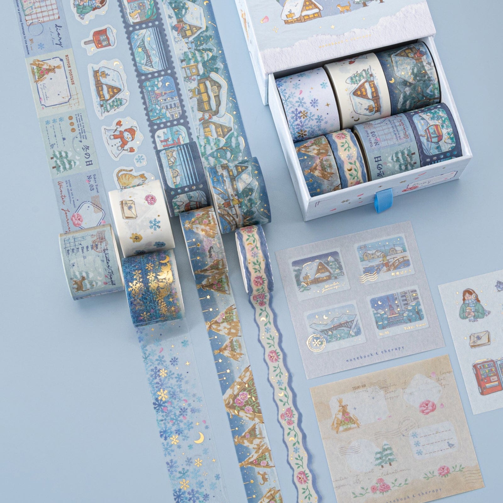 Tsuki ‘Winter Journey’ Washi Tape Set ☾