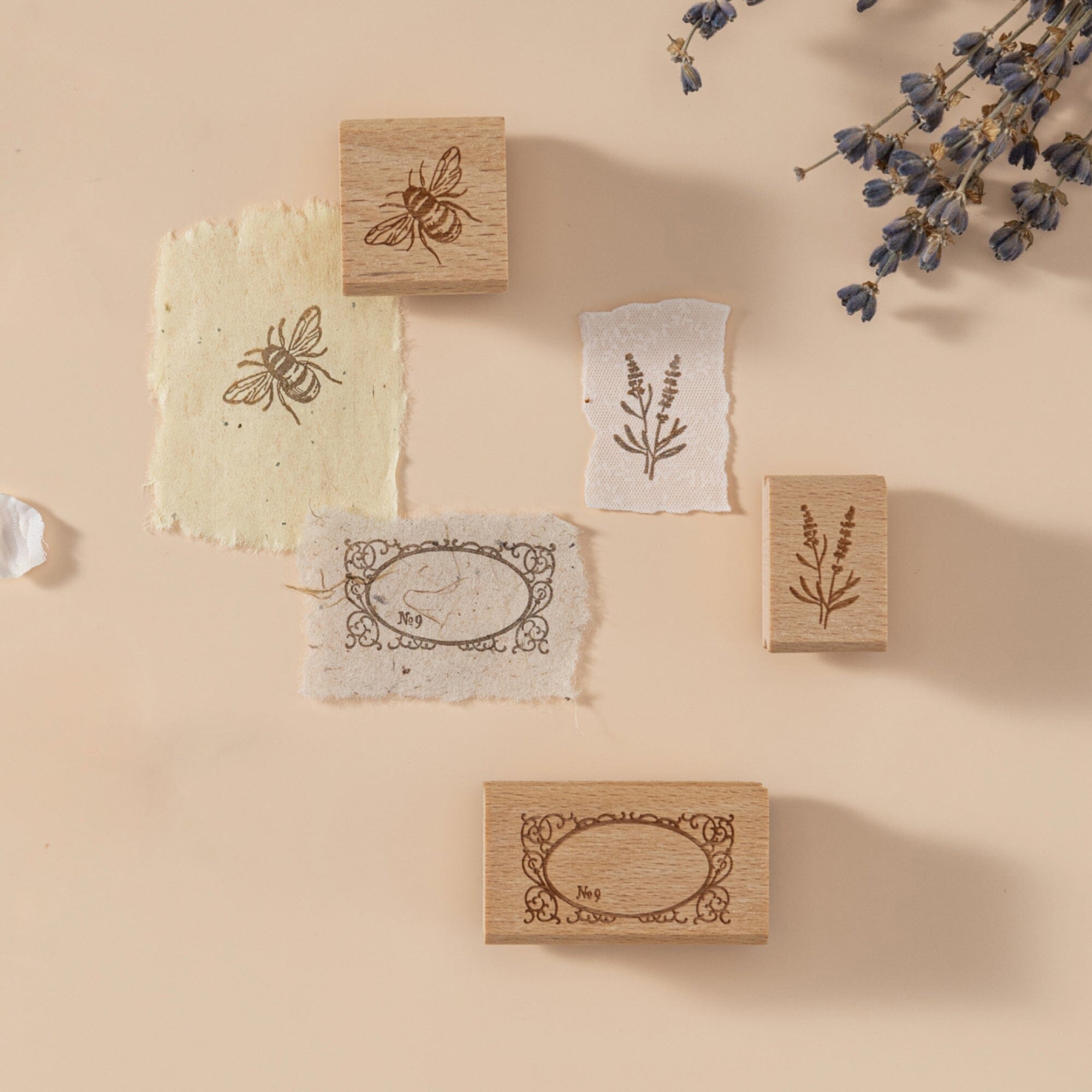 Hinoki - ‘Into the Archive’ Engraved Wooden Stamp Set