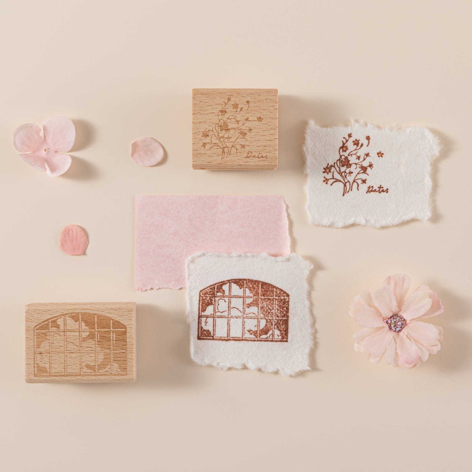 Hinoki - ‘Into the Sky’ Engraved Wooden Stamp Set