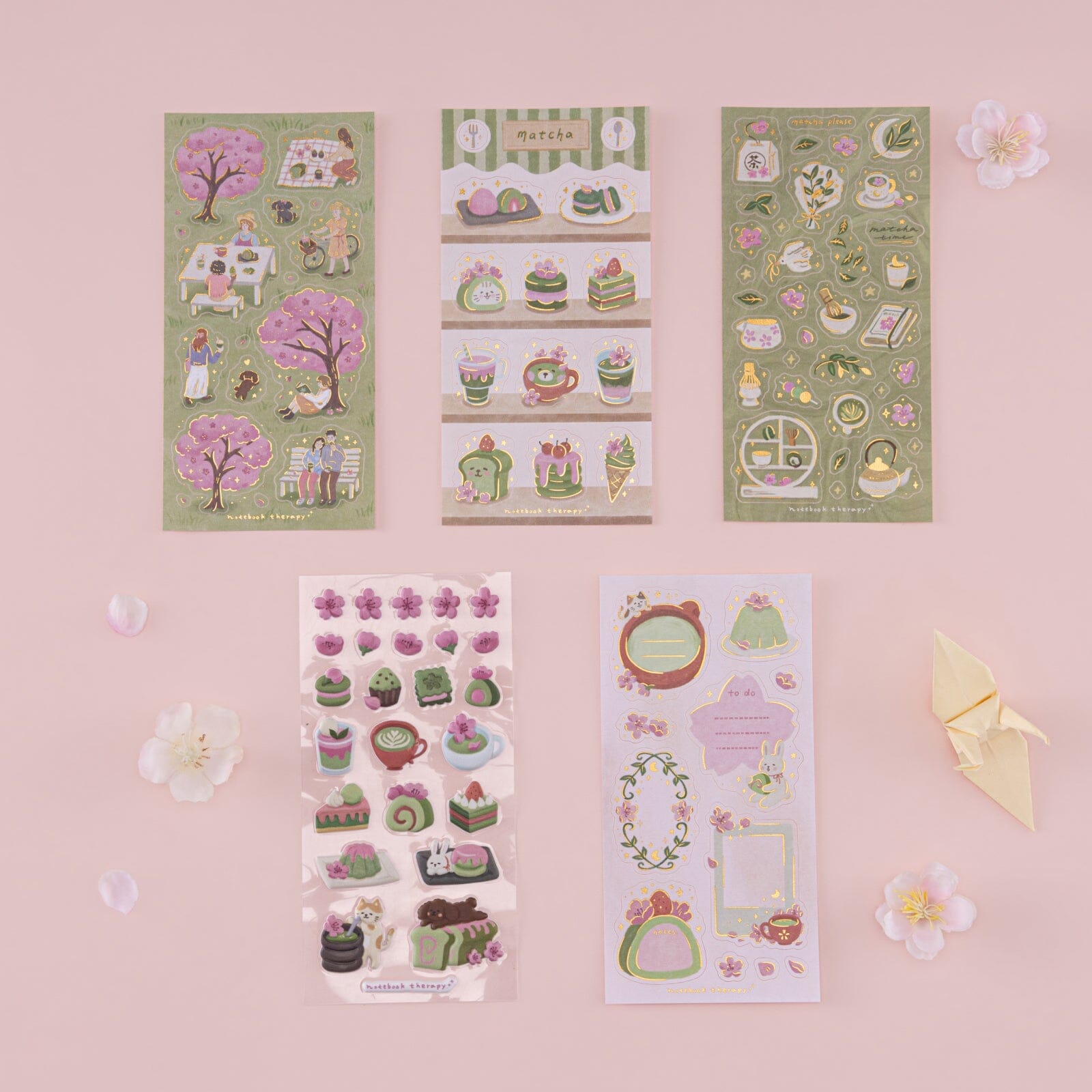Tsuki ‘Matcha Bloom’ Sticker Set ☾