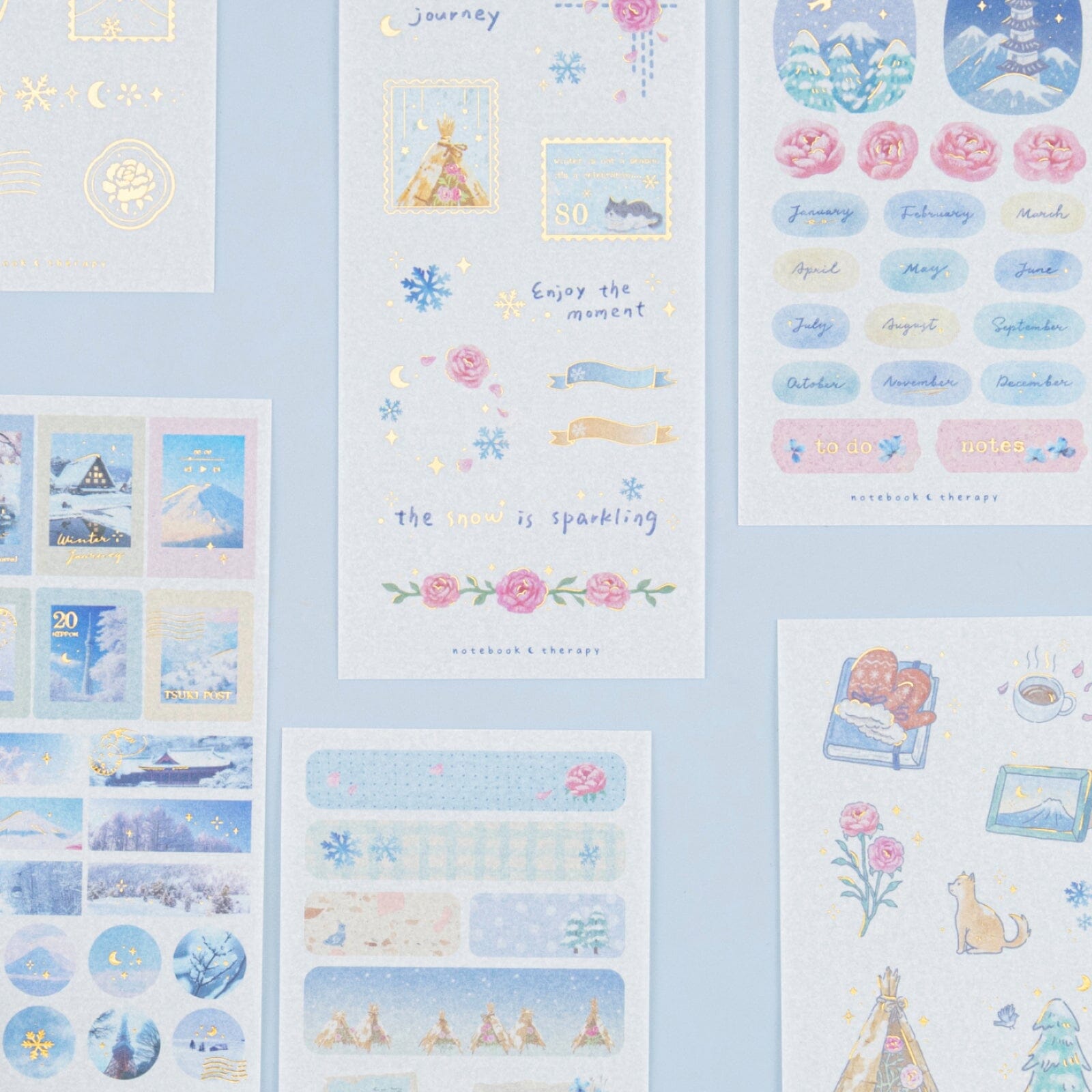 Tsuki ‘Winter Journey’ Sticker Set ☾