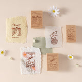 Hinoki - ‘Into the Meadow’ Engraved Wooden Stamp Set