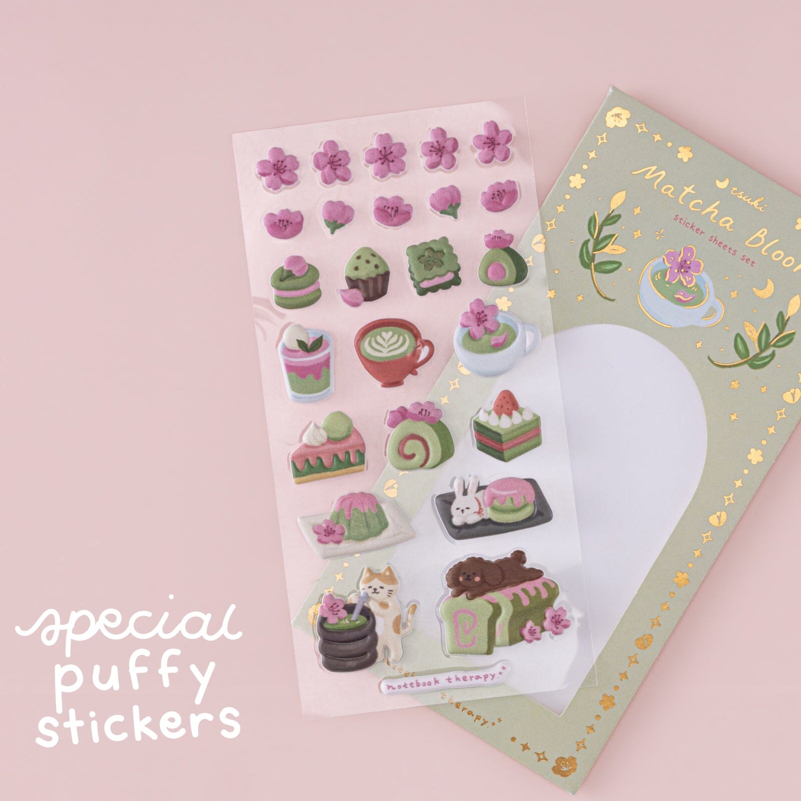 Tsuki ‘Matcha Bloom’ Sticker Set ☾