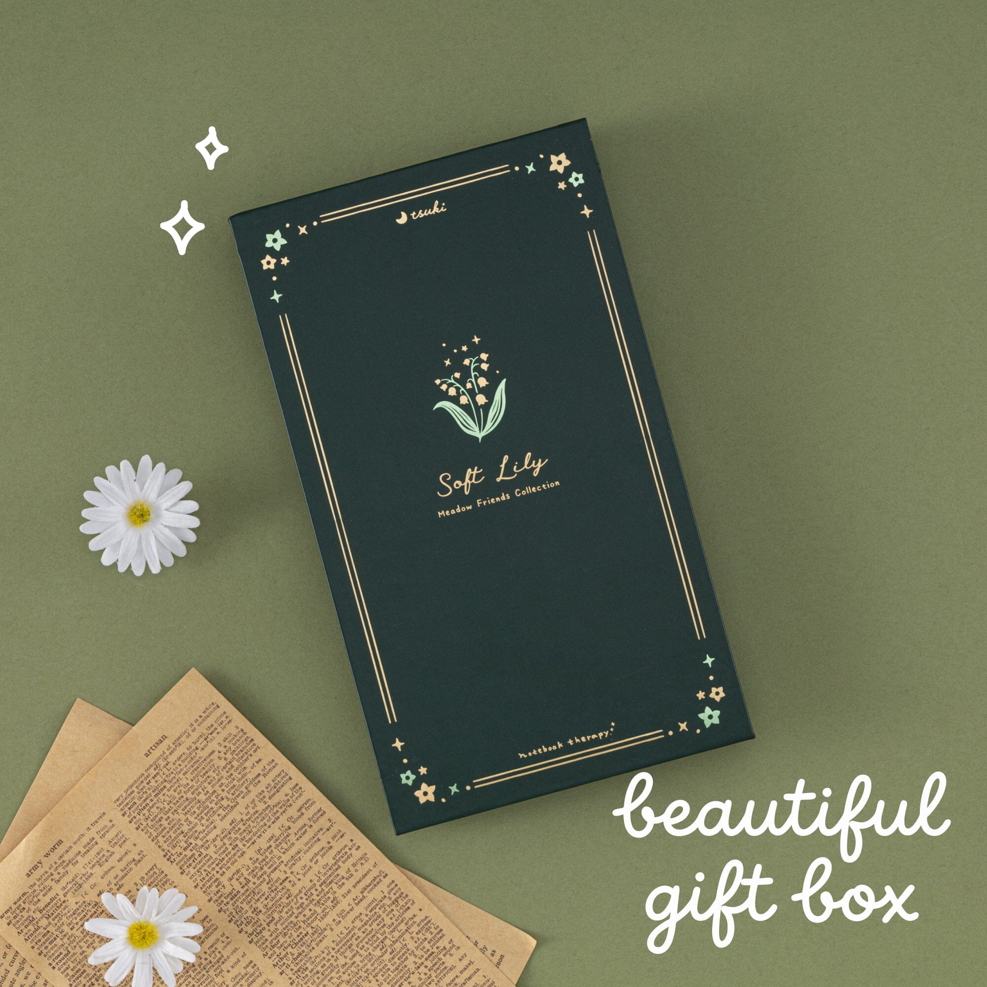 Tsuki ‘Soft Lily’ Limited Edition Luxury Travel Notebook ☾