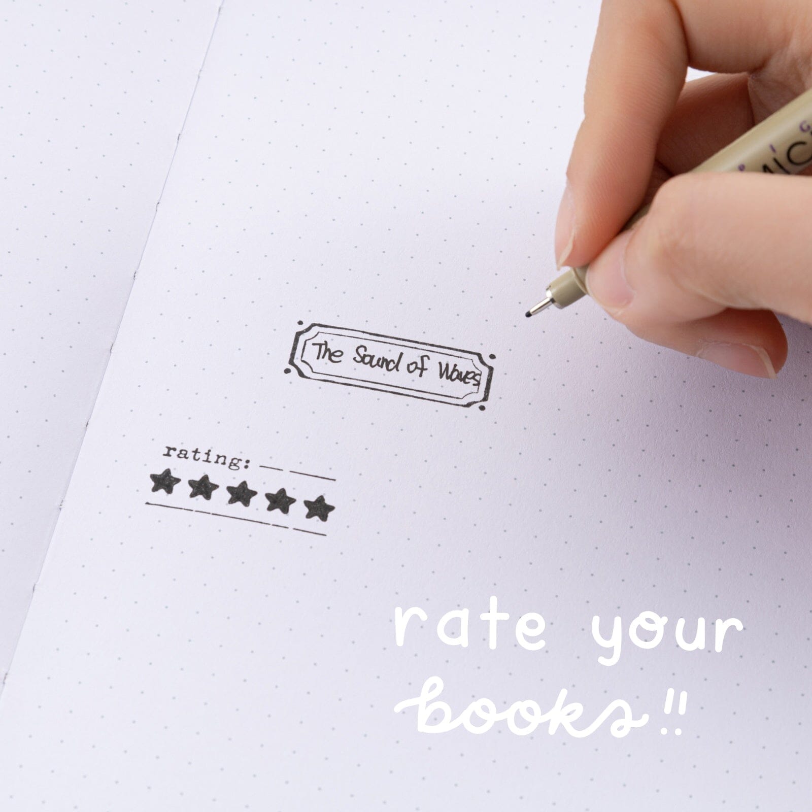 5 Star Rating Stamp Bookish Stamps Journal Stamps Book Rating