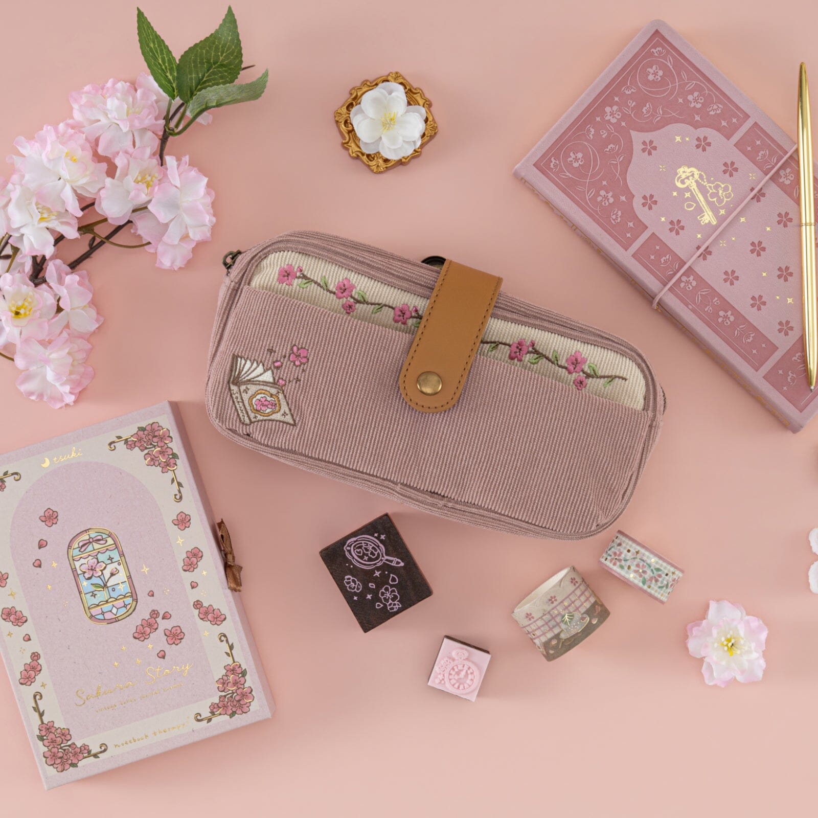 Tsuki ‘Sakura Story’ Pen Pouch ☾