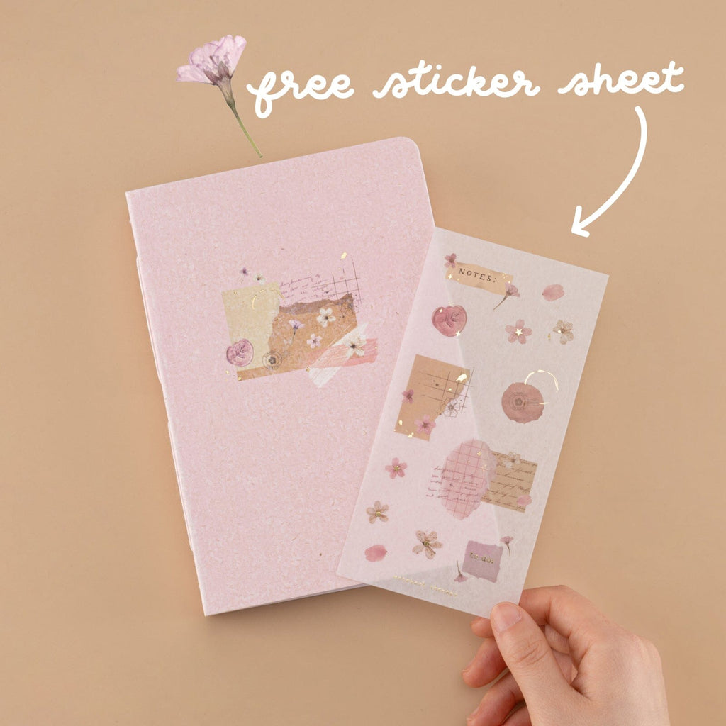 Tsuki Junk Journal Pink Spring Edition Notebook – NotebookTherapy