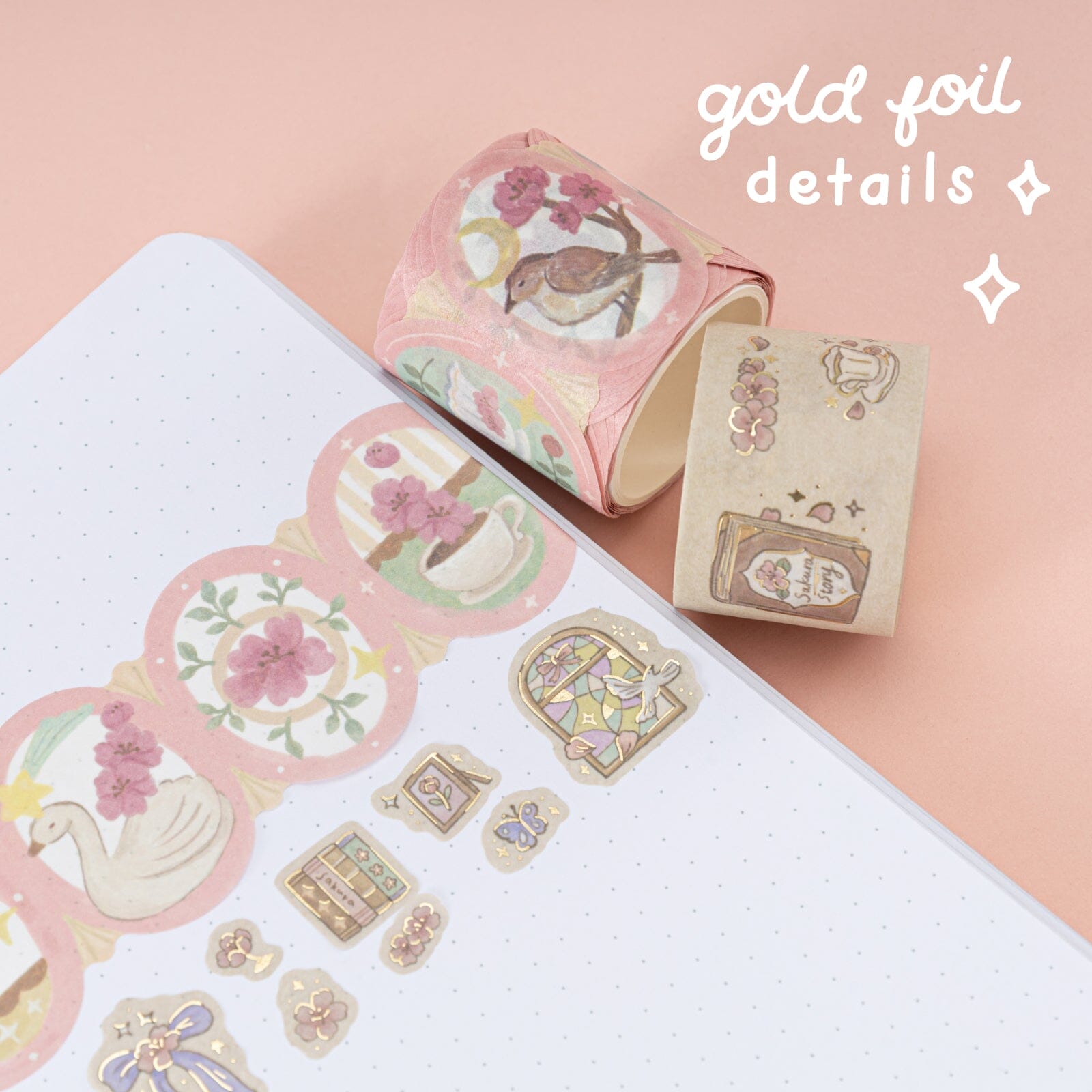 Tsuki ‘Sakura Story’ Washi Tape Set ☾