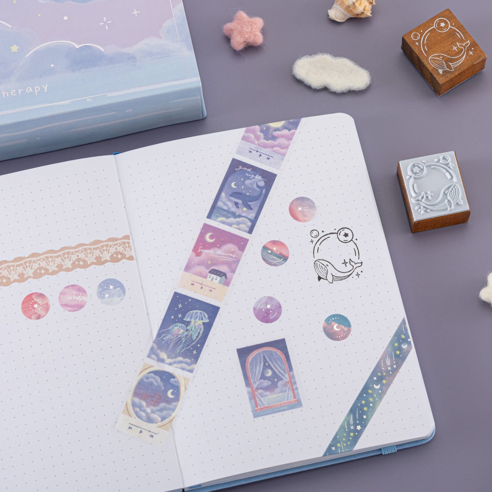 Tsuki ‘Whale Dreams’ Limited Edition Holographic Bullet Journal Set ☾