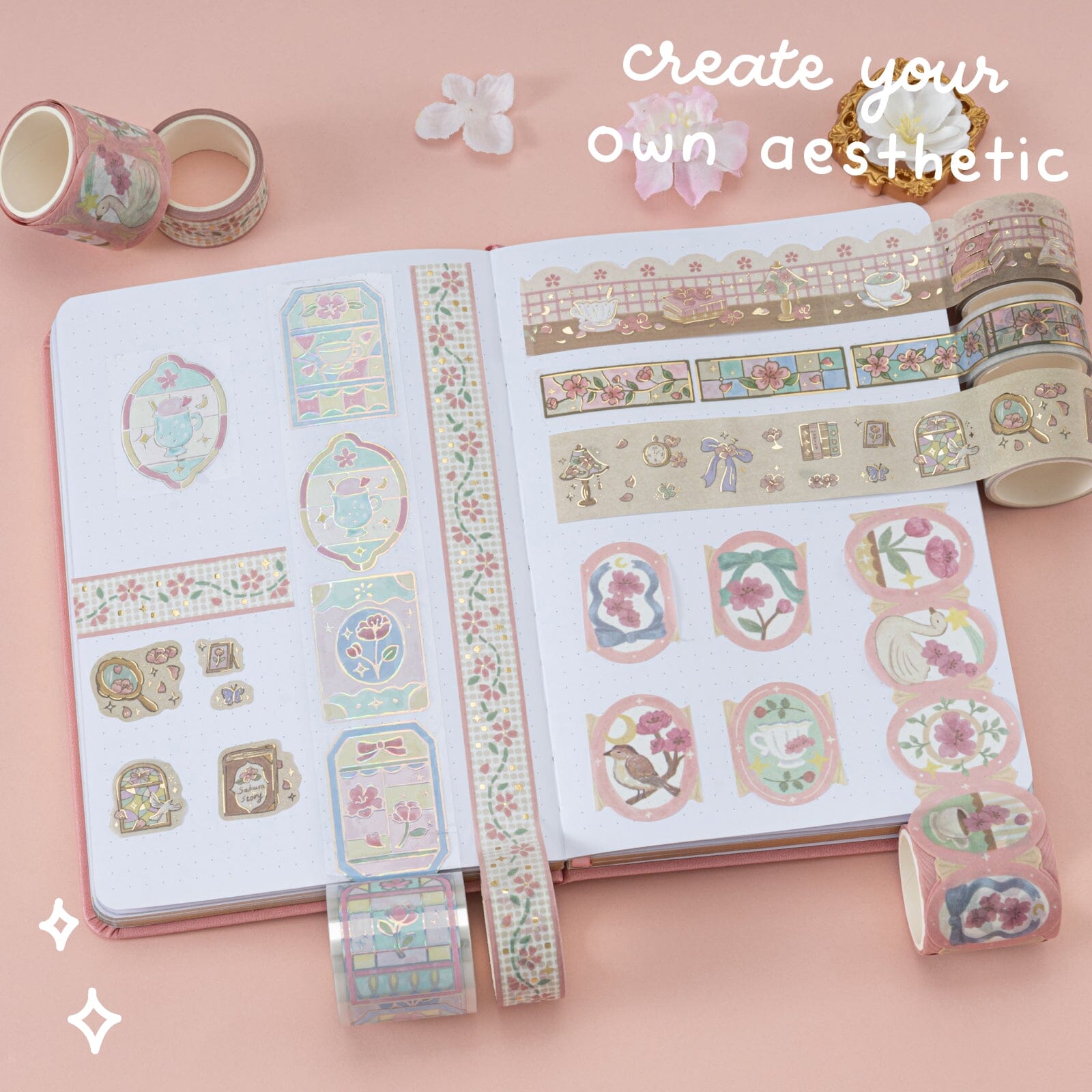 Tsuki ‘Sakura Story’ Washi Tape Set ☾