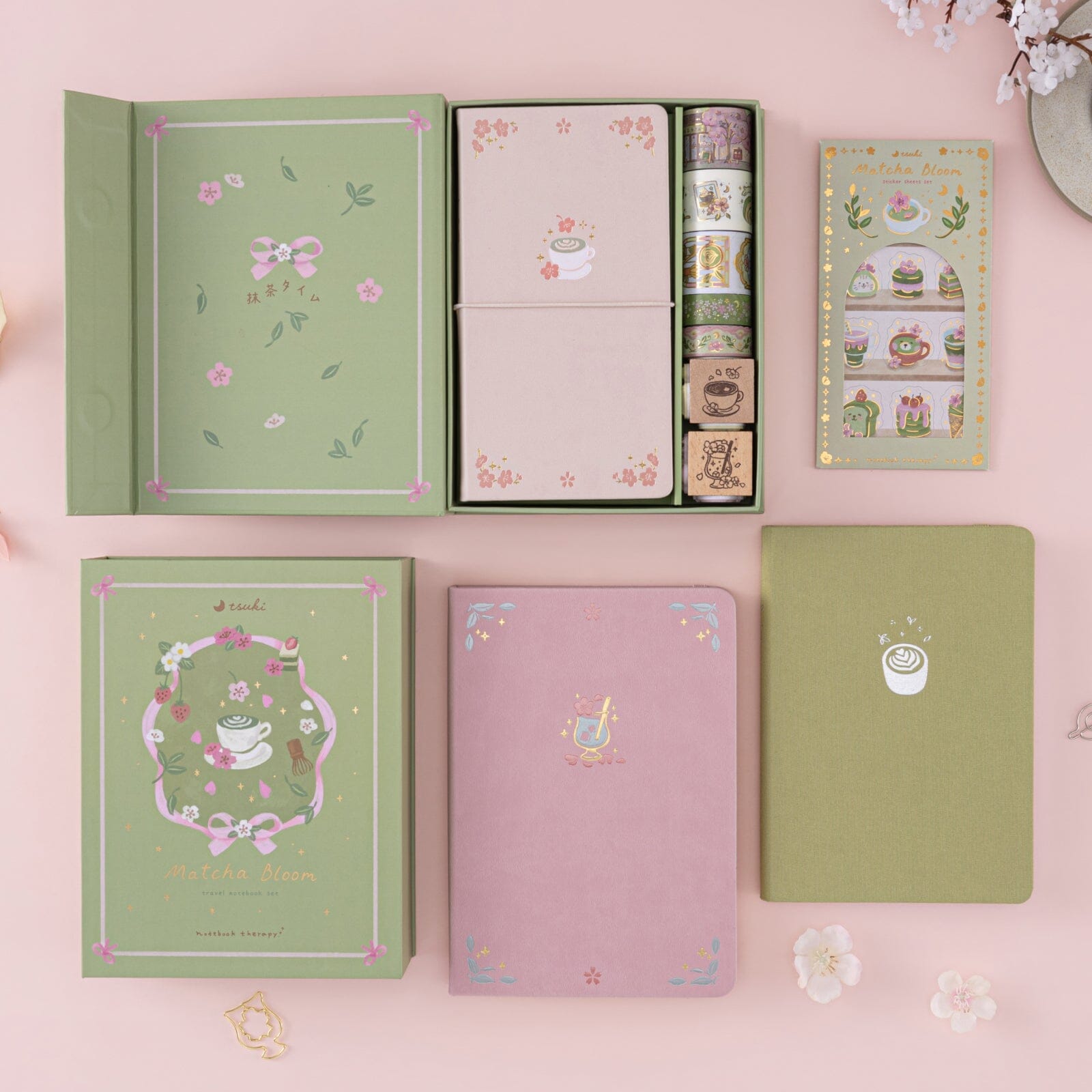 Tsuki ‘Matcha Blossom’ Limited Edition Luxury Bullet Journal ☾