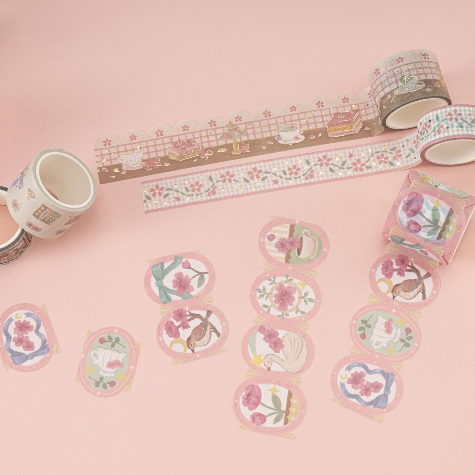 Tsuki ‘Sakura Story’ Washi Tape Set ☾