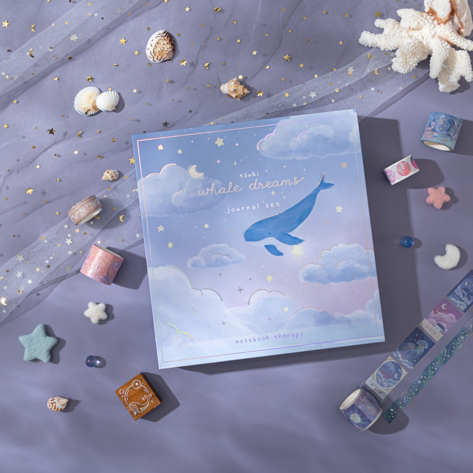 Tsuki ‘Whale Dreams’ Limited Edition Holographic Bullet Journal Set ☾