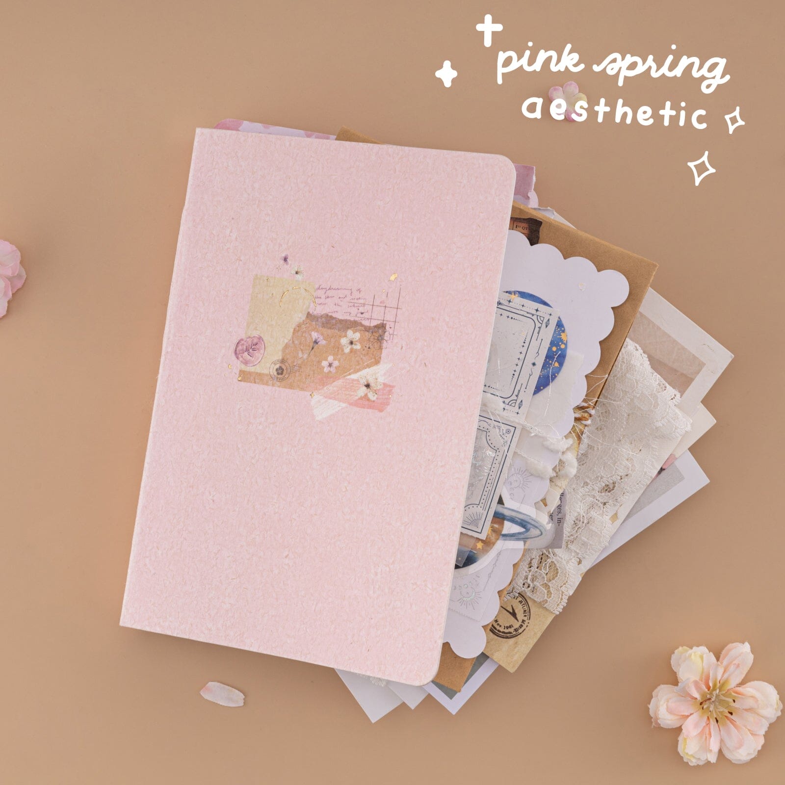 Tsuki Junk Journal Pink Spring Edition Notebook