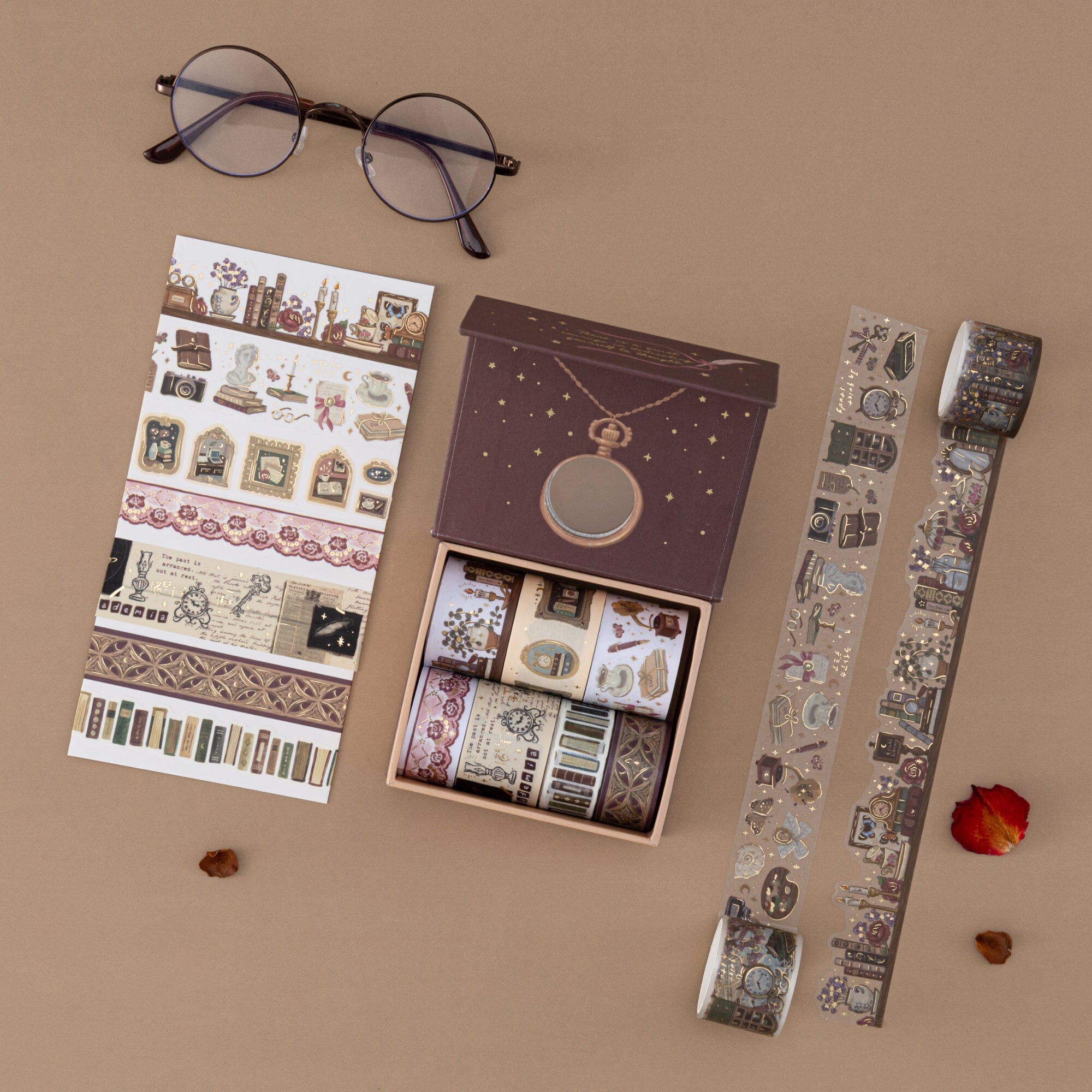 Tsuki ‘Vintage Academia’ Washi Tape Set ☾