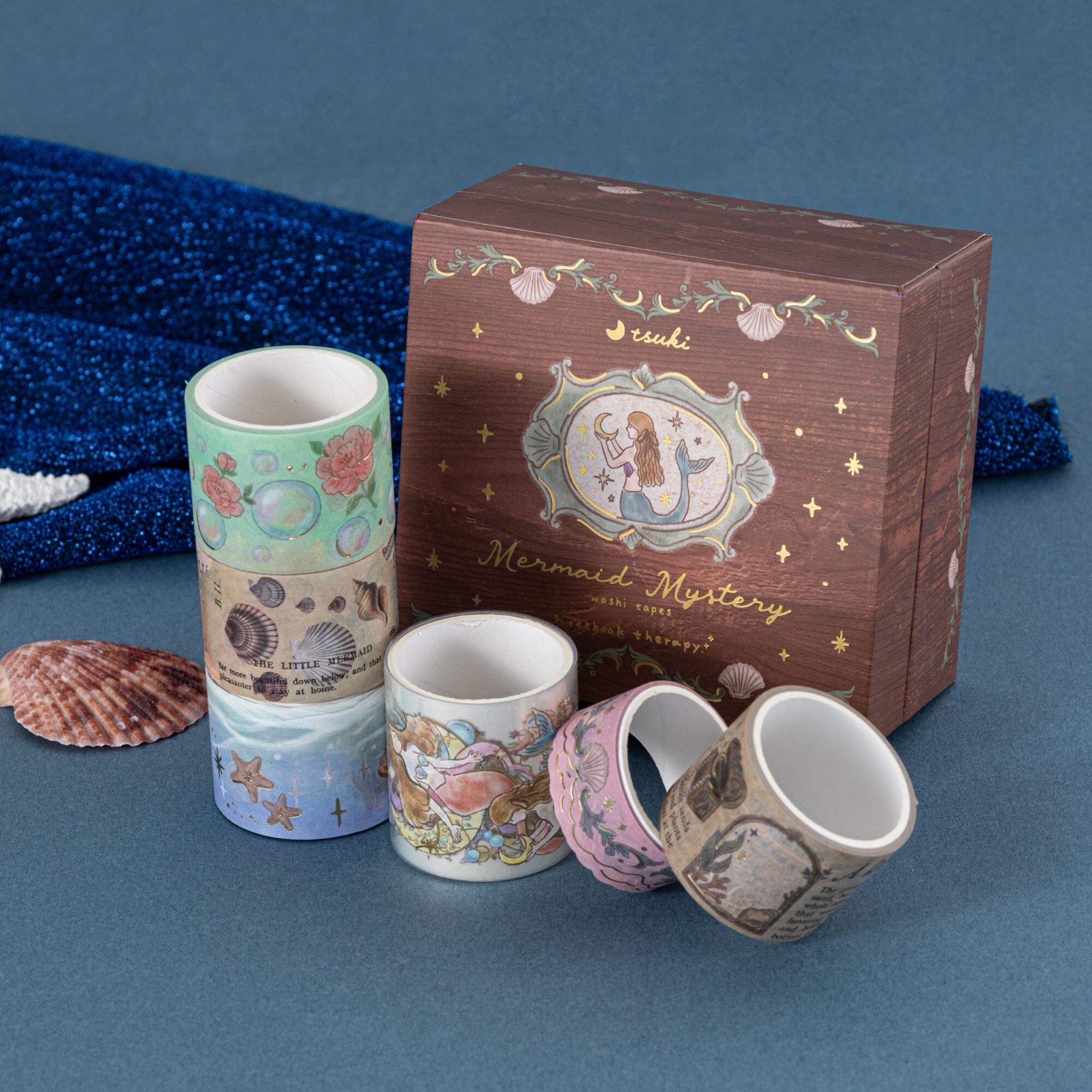 Tsuki ‘Mermaid Mystery’ Washi Tape Set ☾