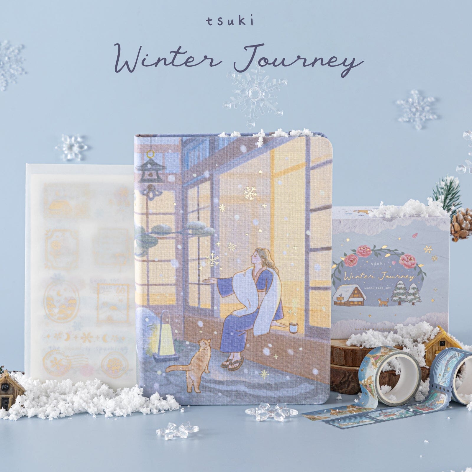 Tsuki ‘Winter Journey’ Washi Tape Set ☾