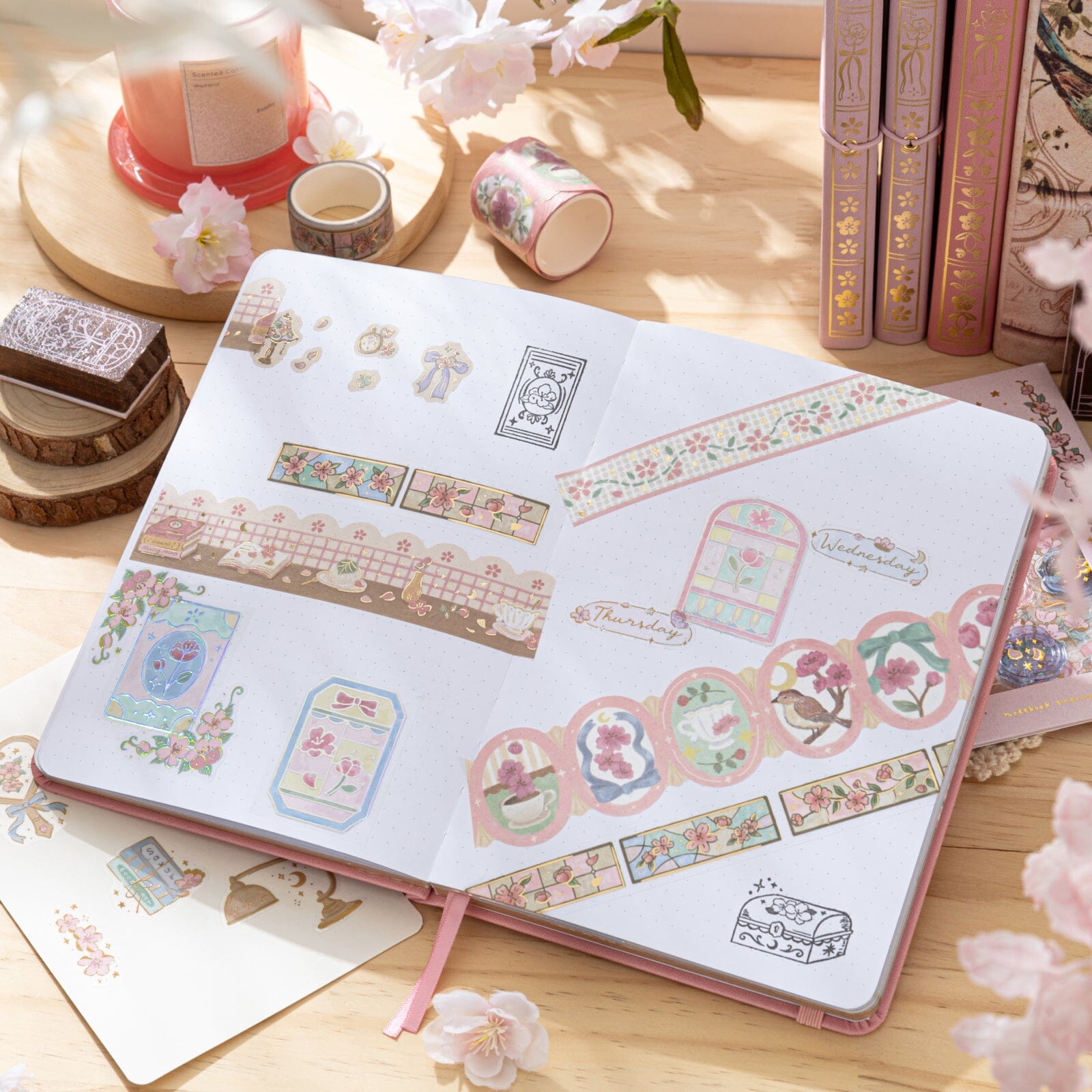 Tsuki ‘Sakura Story’ Washi Tape Set ☾