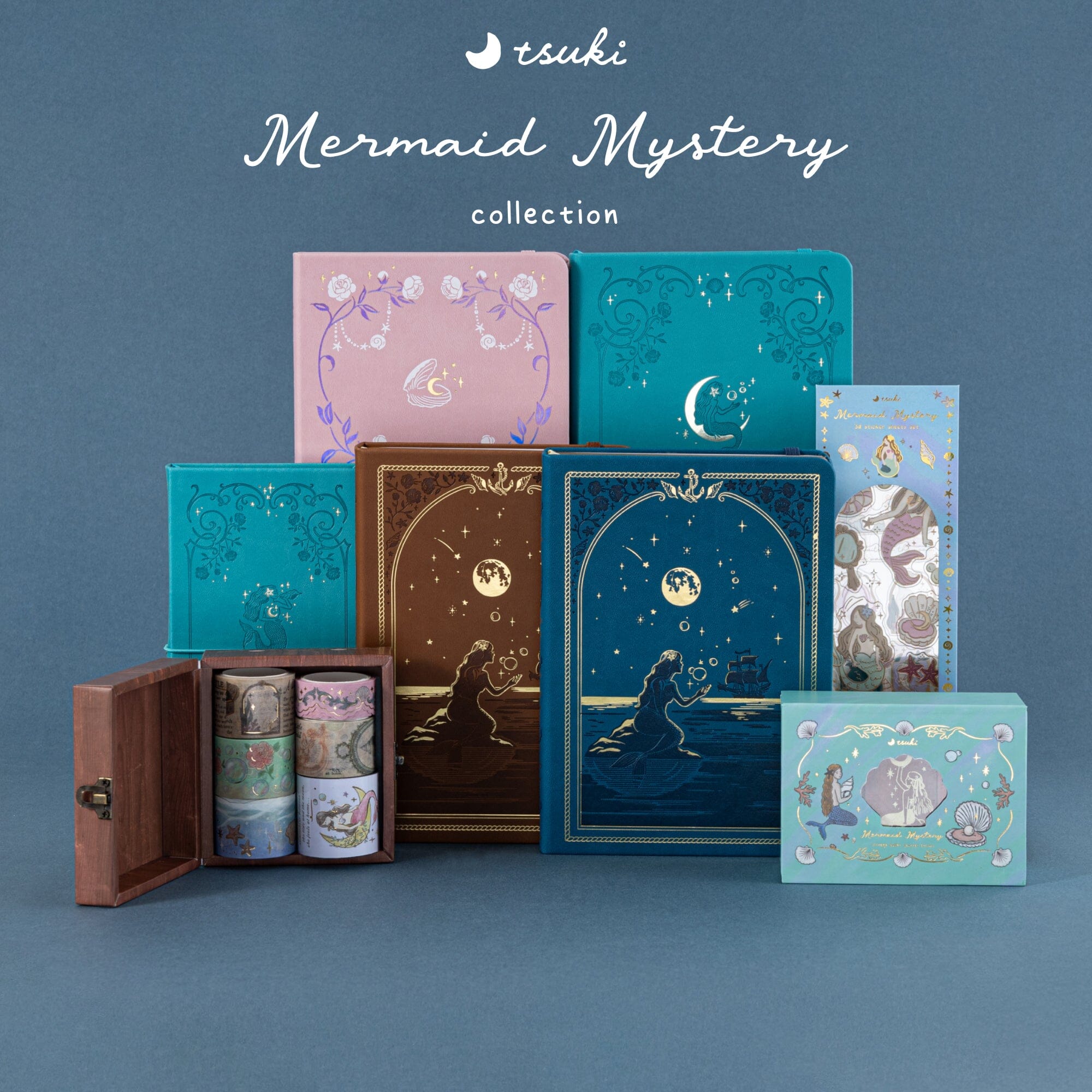 Tsuki ‘Mermaid Mystery’ Washi Tape Set ☾