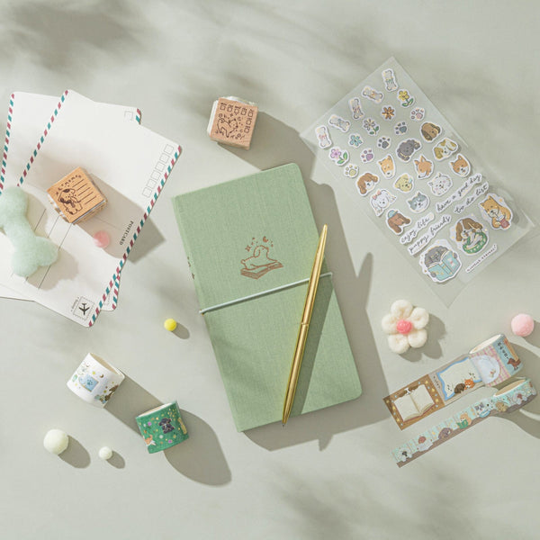 Tsuki ‘Puppy Life’ Travel Notebook Gift Set ☾ – NotebookTherapy