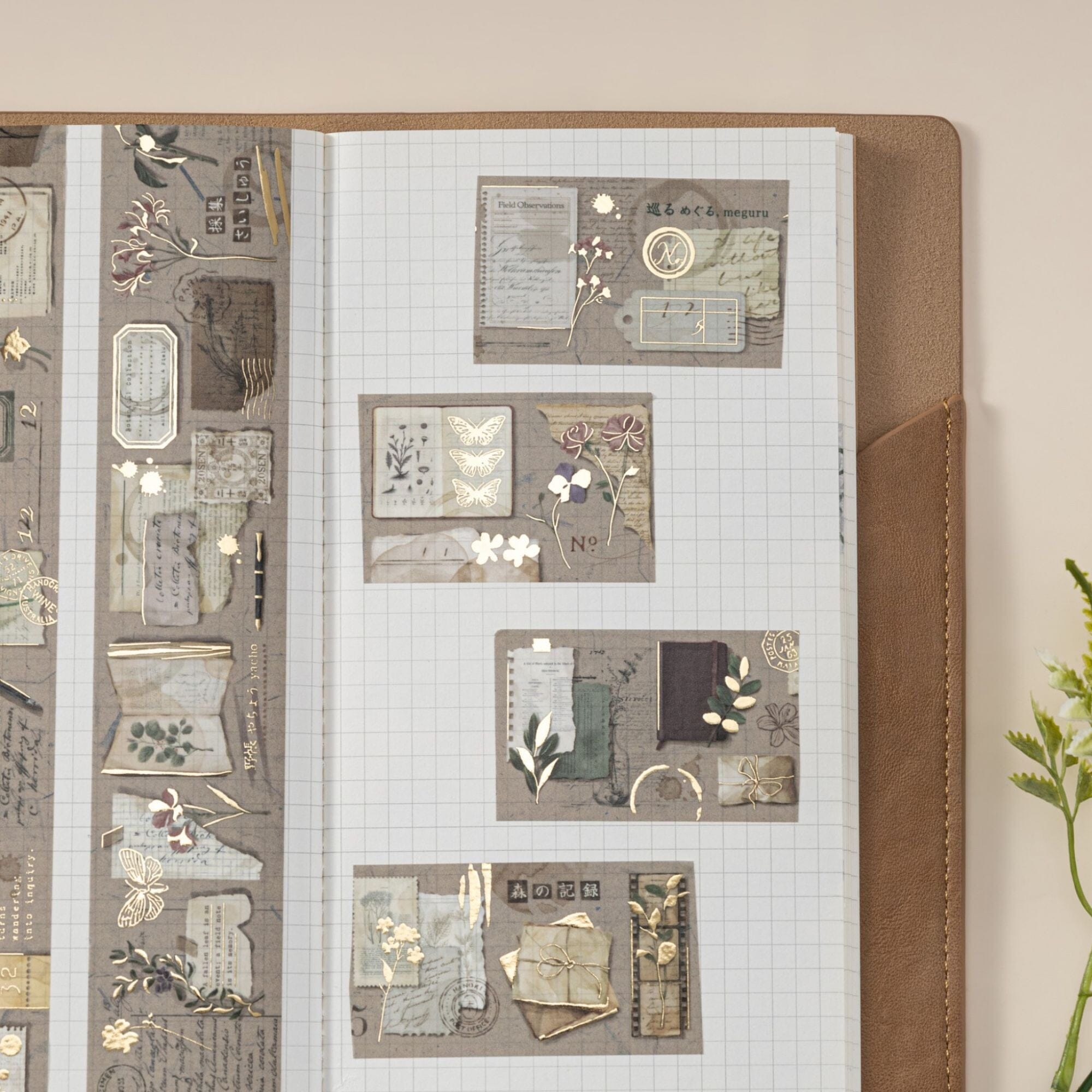 Hinoki - ‘The Wandering Botanist’ PET + Washi Decorative Tape