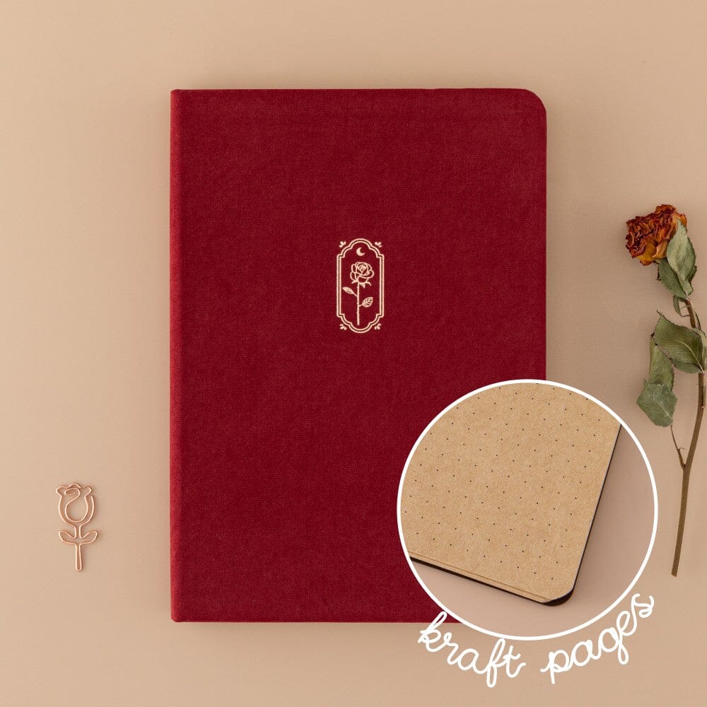 Tsuki ‘Vintage Rose’ Kraft Paper Limited Edition Bullet Journals