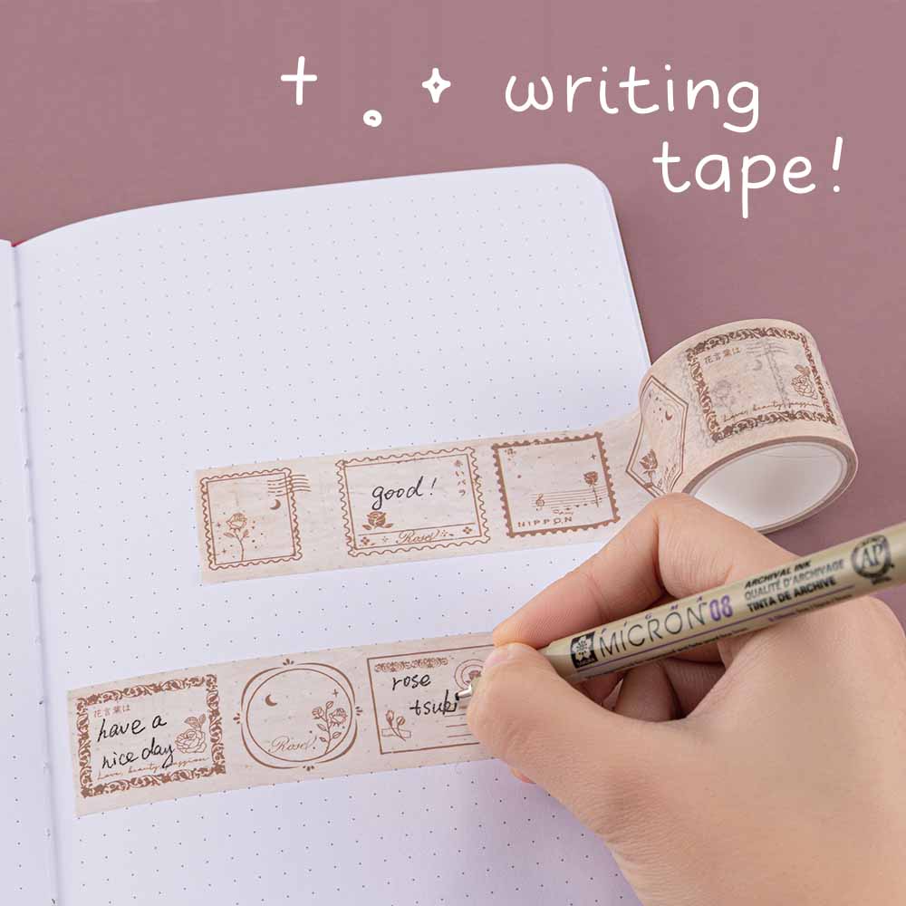 Vintage Rose Grid Washi Tape, Note and Wish Washi – Note And Wish