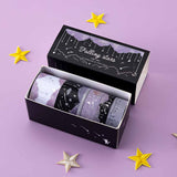 Tsuki ‘Falling Star’ Washi Tape Set with stars on purple background