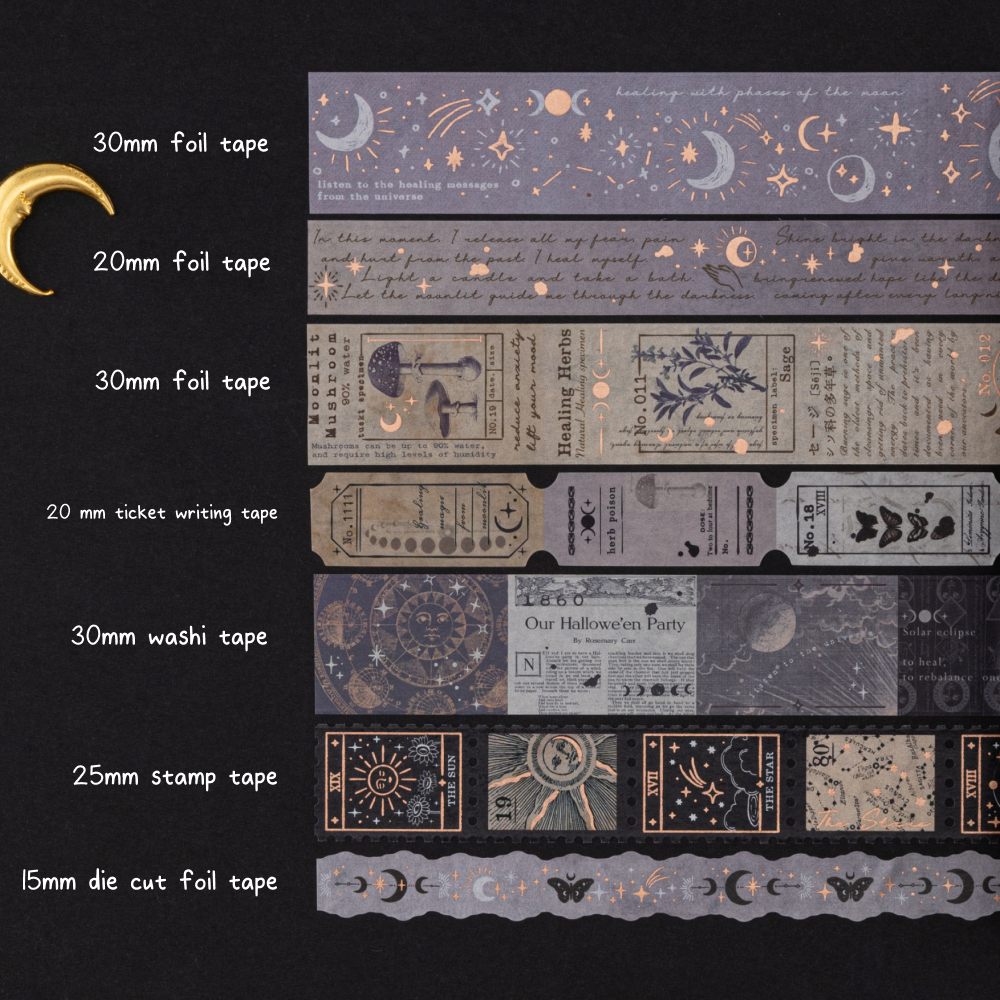 Tsuki 'Moonlit Alchemy' Washi Tape Set ☾ – NotebookTherapy
