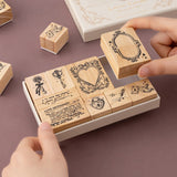 Hand taking out frame stamp from Love Lock stamp set