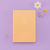 Tsuki Honey Butter ‘Bunny Blush’ Limited Edition Bullet Journal designed with Blossom Bujo with with free paper clip and felt flowers on lilac background