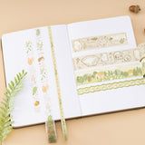 Tsuki Mori Washi Tape Set on dotted white page bullet journal spread