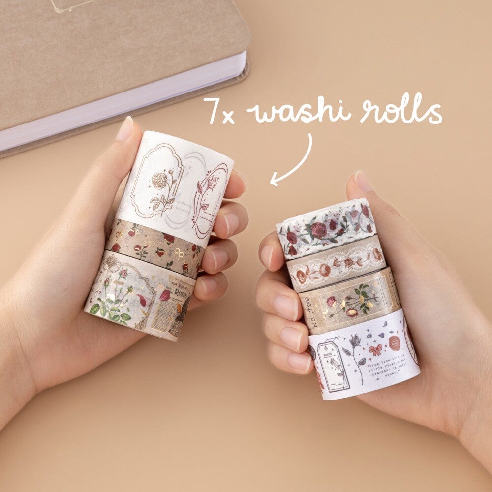 10 Rolls Washi Tape Set, Decorative Adhesive Tape For Scrapbook, Arts