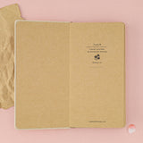 First page of Tsuki ‘Sakura Breeze’ Kraft Paper Travel Notebook 