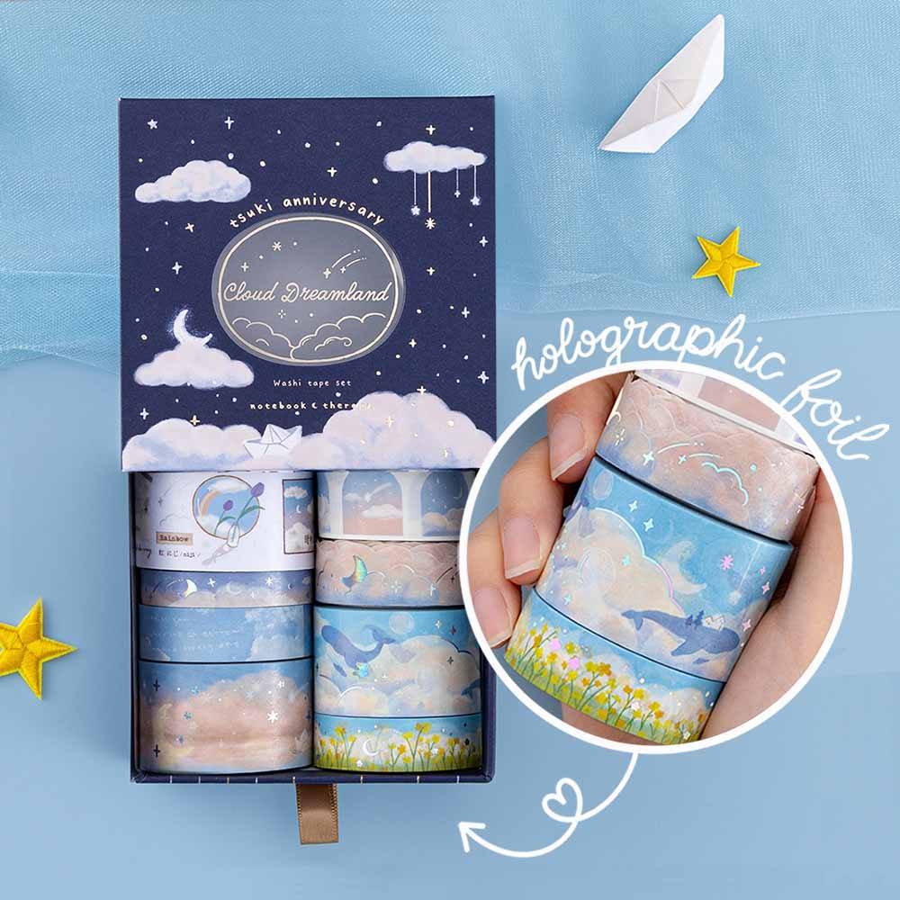 Tsuki 'Dreams of Snow' Holographic Washi Tape Set ☾ – NotebookTherapy