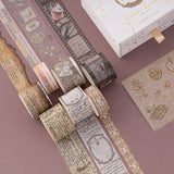 Create lace borders with Tsuki Love Lock brown lace washi tape