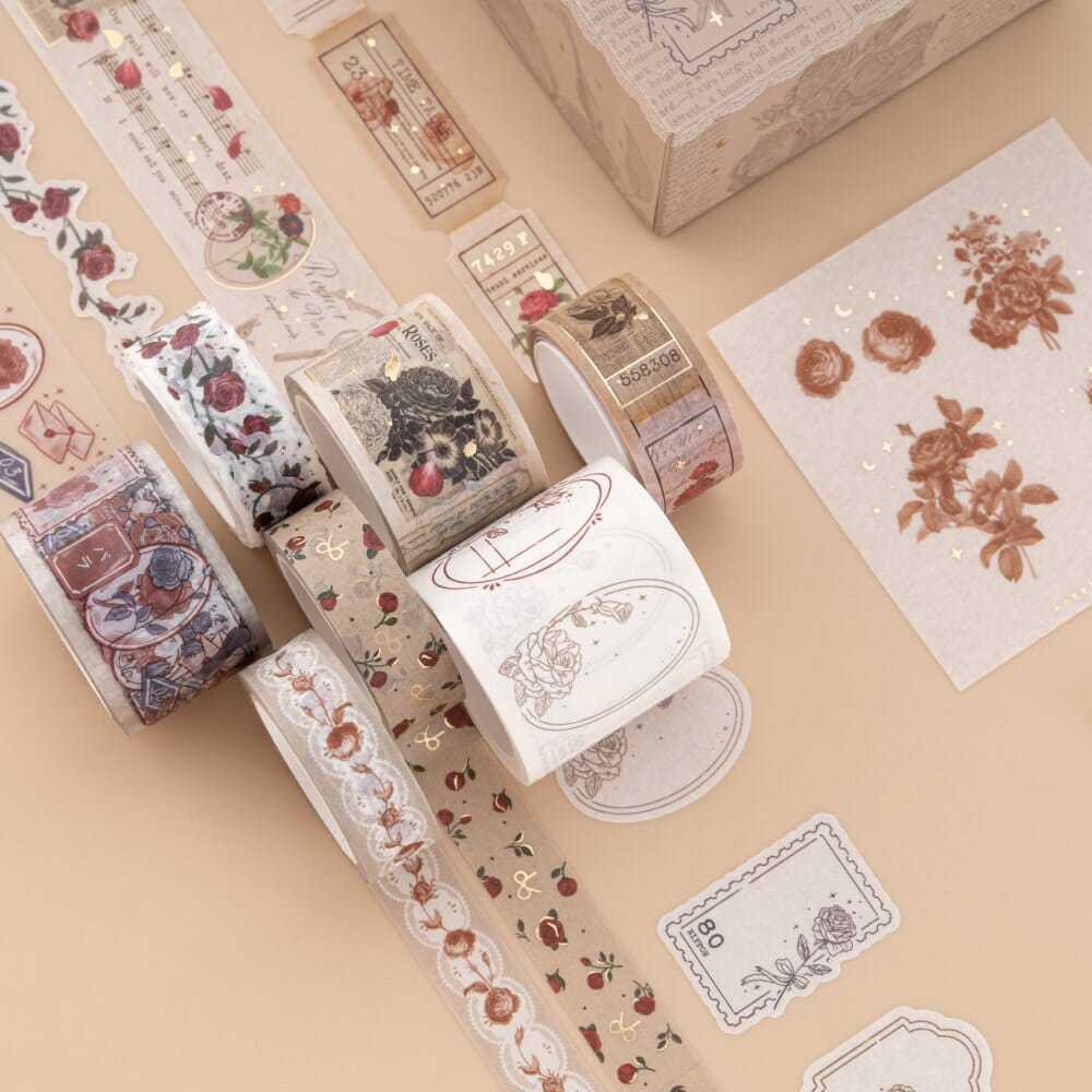 10 Rolls/set Japanese Washi Tape In Fresh Floral Design From 'the
