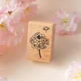 Hinoki cherry blossom stamp close up