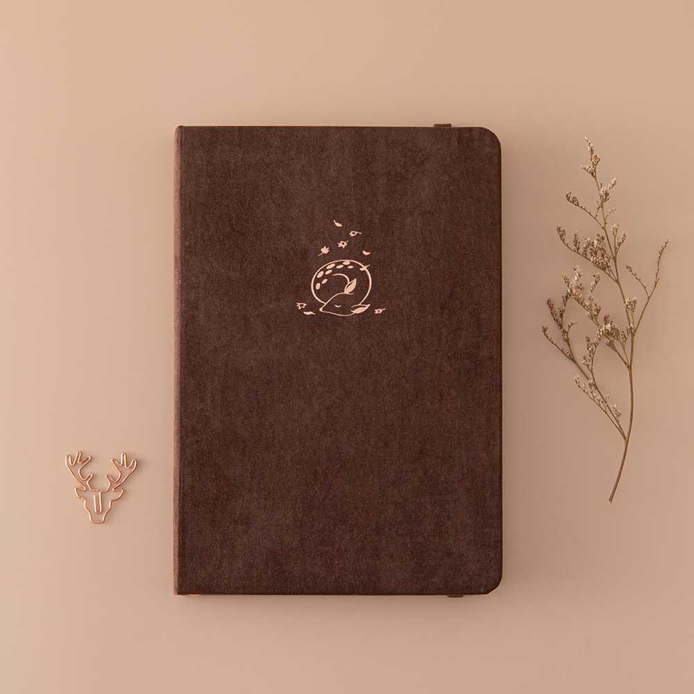 Notebook Therapy - INTRODUCING 🦌🍂 our brand new Tsuki 'Nara' Limited  Edition 160GSM Bullet Journal! 🧡 its my coziest tsuki design ever.. this  bujo has a soft velvety cover, with rose gold
