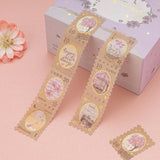 Stamp washi tape sticker design vintage style with cherry blossom illustaations