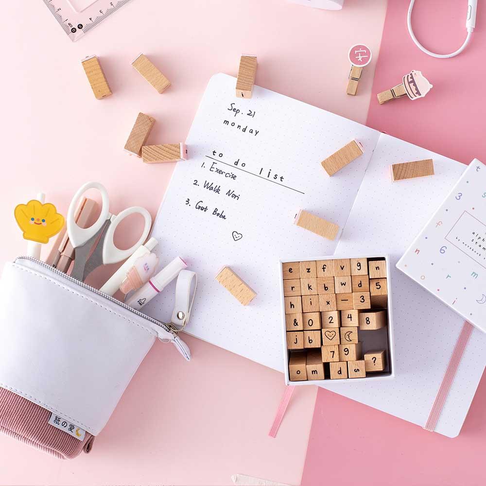 Tsuki Bullet Journal Typewriter Style Alphabet Stamp Set ☾ – NotebookTherapy