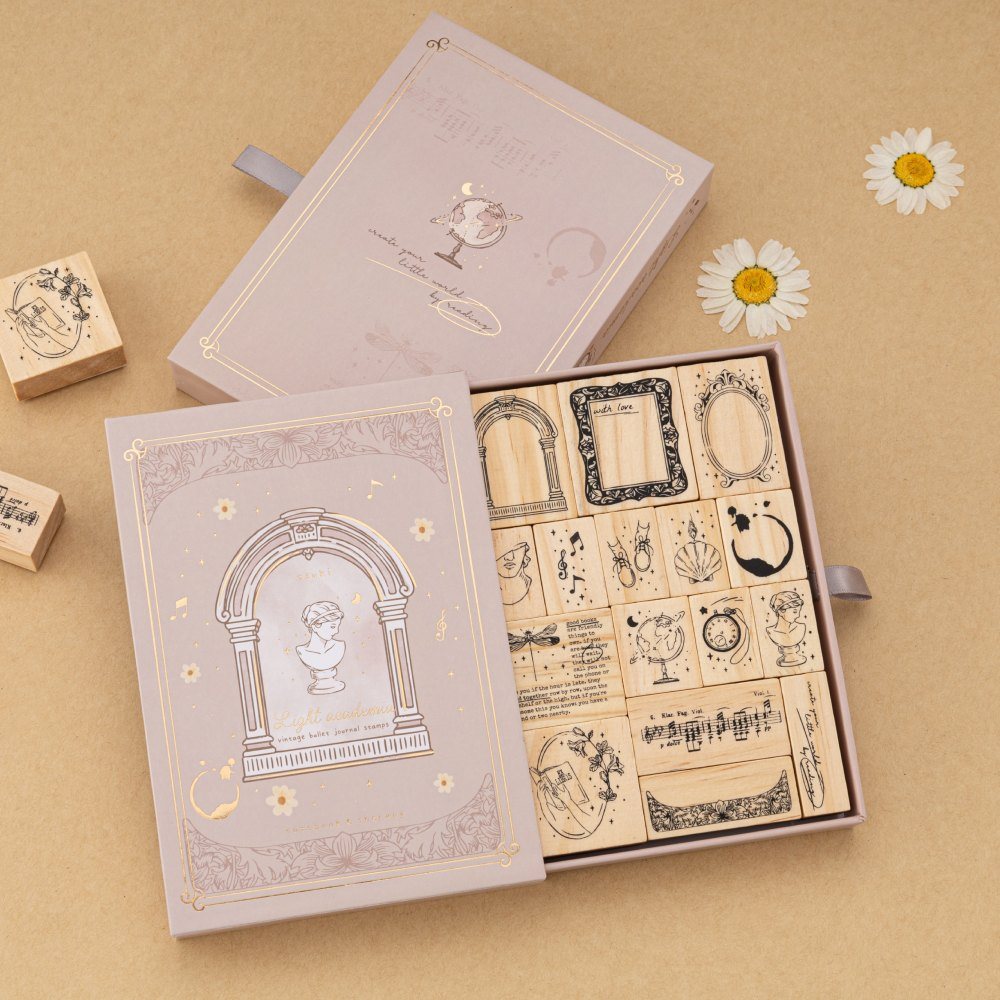 Tsuki 'Light Academia' Stamp Set ☾ – NotebookTherapy
