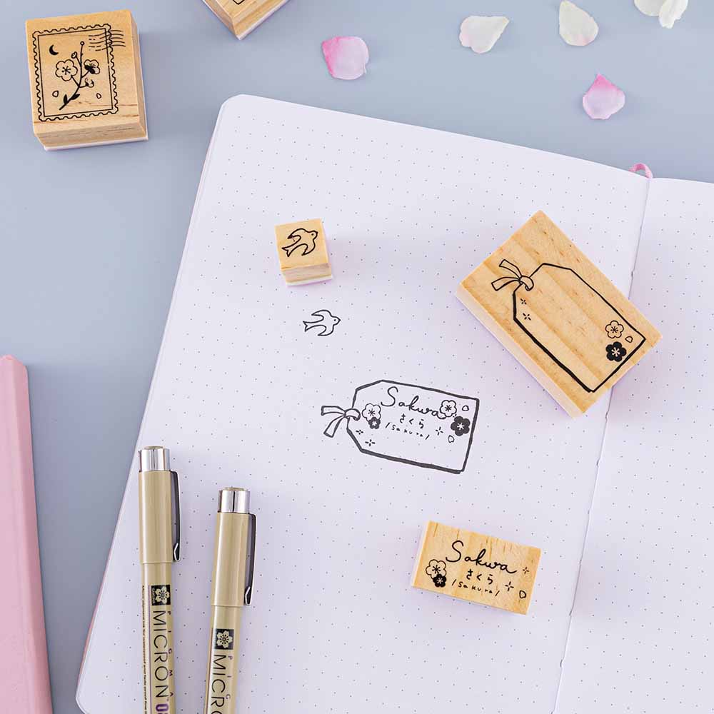 Tsuki ‘Sakura Journey’ Bullet Journal Stamp Set ☾ – NotebookTherapy