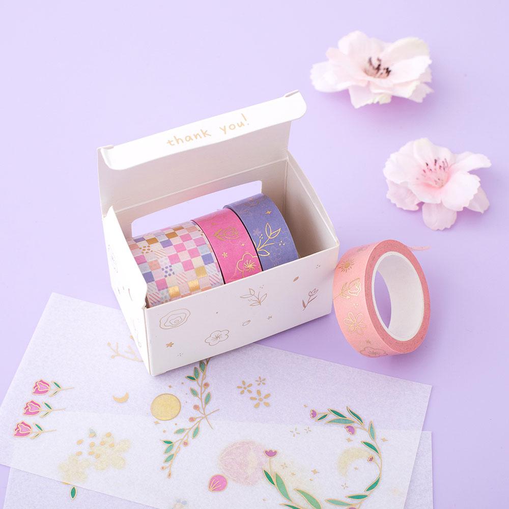 Paper & Quartz Pink Floral Decorative Washi Tape