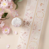 Hinoki into the blossom PET tape with cherry blossom designs