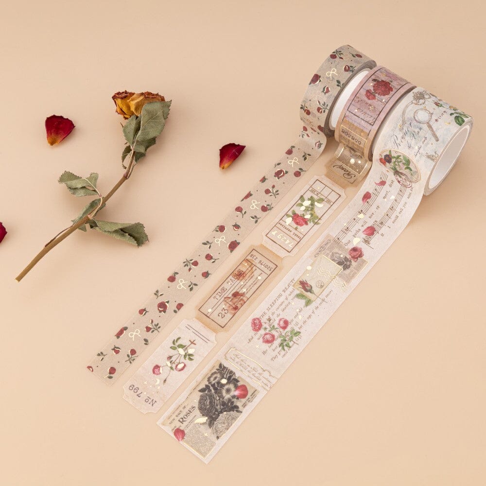 Tsuki ‘Vintage Rose’ Washi Tape Set ☾