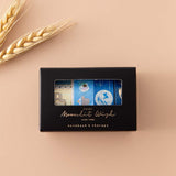 Tsuki ‘Moonlit Wish’ Washi Tape Set with wheat reeds on light brown background