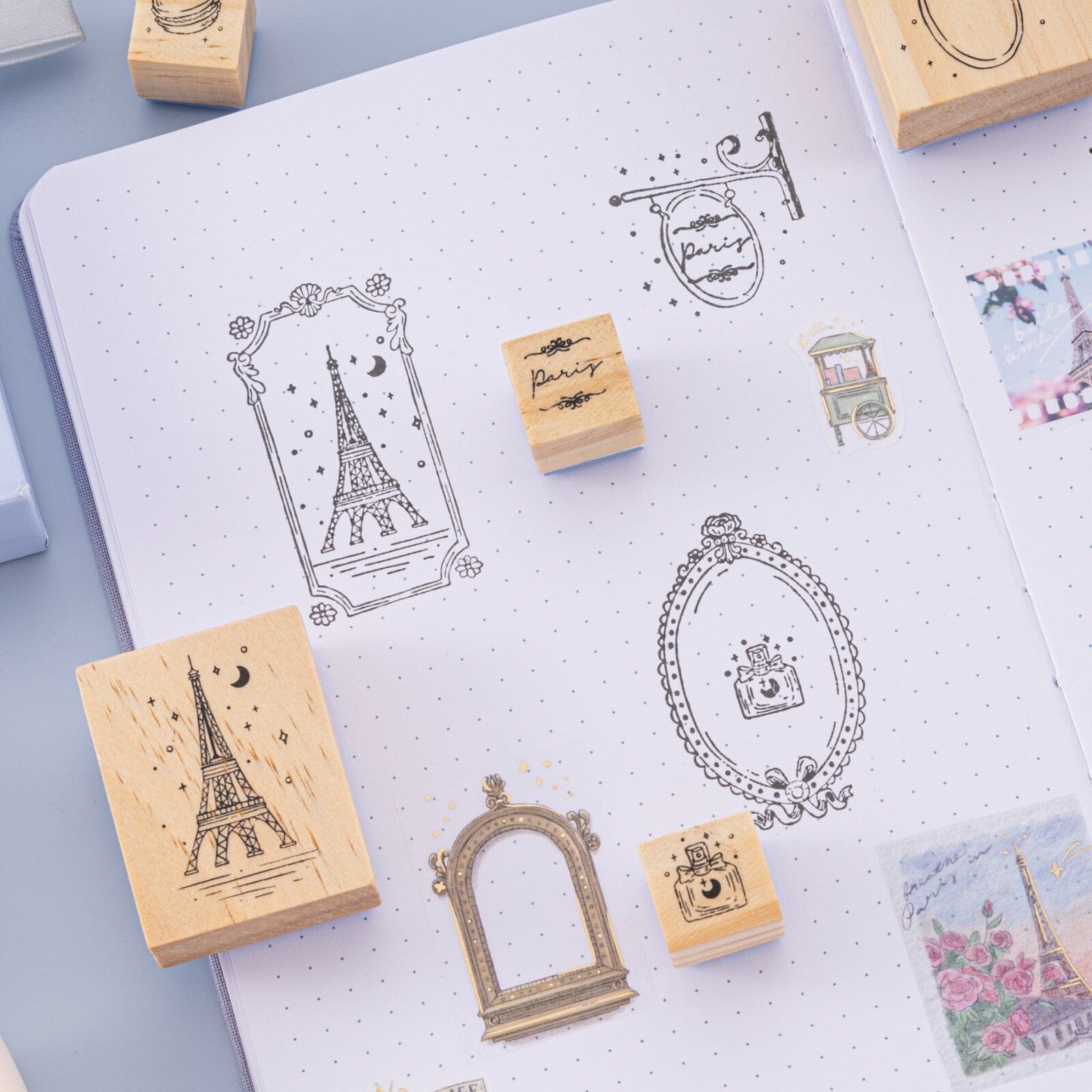 Tsuki ‘Journée à Paris’ Bullet Journal Stamp Set ☾