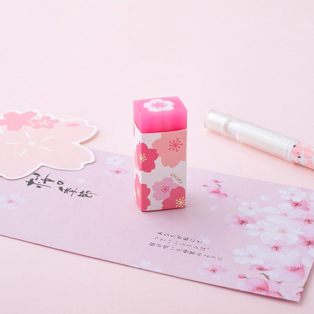 Cherry blossom floral eraser included