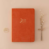 Tsuki ‘Kitsune’ Limited Edition Fox Bullet Journal with free paperclip gift with dried flowers on beige background